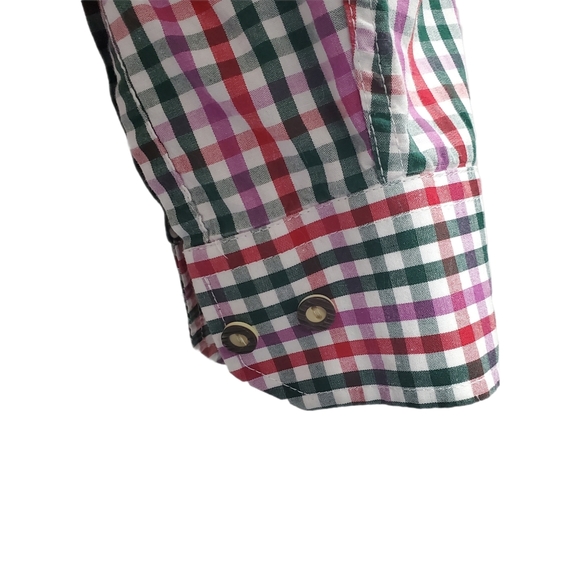 Vintage Alpin de luxe Oktoberfest Checkered Multicolour Shirt Men's Size XL - Picture 4 of 6
